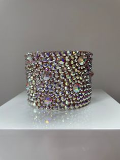 Felt Bracelet, Vera Wang Jewelry, Rapper Jewelry, Cuff Bracelets Handmade, Interior Dimensions, Bracelets Diy, Crystal Ab, Rhinestone Bracelet, Shine On