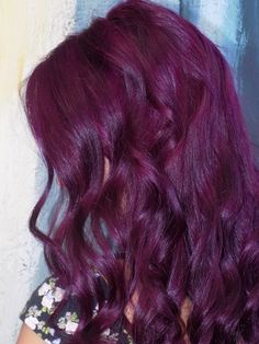 Red Purple Hair Burgundy Magenta, Wine Purple Hair, Warm Purple Hair, Burgundy Purple Hair, Dark Magenta Hair, Mulberry Hair Color, Magenta Hair Dye, Raspberry Hair Color, Red Purple Hair