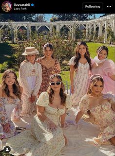 Cottagecore Outfits Picnic, Debut Party Outfit Ideas, Whimsical Theme Party Outfit, Picnic Garden Party Outfit, High Tea Birthday Party Outfit, High Tea Brunch Outfit, Brunch Tea Party Outfits, Aesthetic Tea Party Outfit, Vintage Tea Parties Outfit