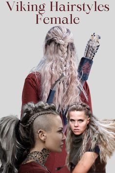 Braids, Beads, and Boldness: 30 Viking Hairdos for Ladies Viking Braids Female Shaved Sides, Hairstyles Viking Women, Viking Hair Shaved Sides Women, Traditional Norwegian Hairstyles, Viking Hair Braids Women, Girls Viking Hairstyles, Viking Warrior Woman Hair, Viking Style Hair For Women, Shield Maiden Hair