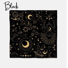 Cosmic Bandana Scarf Astrology Gifts Celestial Scarf Moon - Etsy Black Bohemian Headscarf For Festival, Essential Oil Companies, Bandana Design, Oil Company, Astrology Gift, Bandana Scarf, Neck Scarves, Astrology, Festival