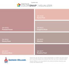 the color scheme for colorsnap visualizer, which includes pinks and browns