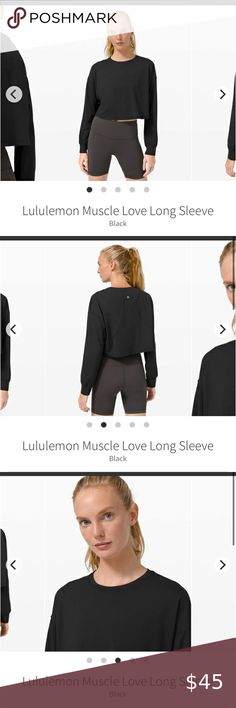 Lululemon Muscle Love Long Sleeve, Black, size 8 Size 10, How To Wear