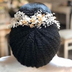 Wedding Hairstyles For Black Women, Natural Bridal Hair, Chignon Hair