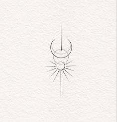 a line drawing of a sun and moon with the letter s in it's center