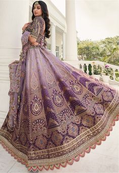 Lavender Color Wedding, Lehenga Purple, Designer Choli, Lavender Lehenga, Purple Lehenga, Bridal Lehenga Designs, Trendy Outfits Indian, Sequence Embroidery, Lehenga Choli Wedding