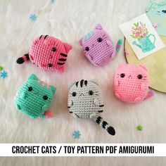 crochet cats / toy pattern for amigurmi