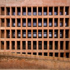 the building is made out of red bricks