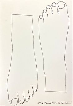 a drawing of two feet with one being taller than the other