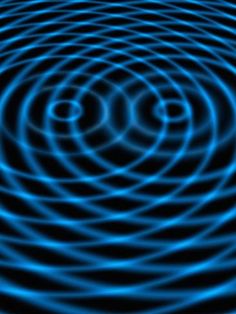 an abstract blue background with circles and lines