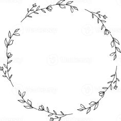 a circular frame with leaves on it