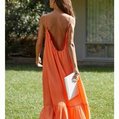 Gauze Coverup Maxi Dress. Runs Large Orange Ruffled Midi Dress For The Beach, Chic Midi Beach Dress, Peplum Lace, Gauze Maxi Dress, Velvet Maxi Dress, Goddess Dress, Cowl Neck Dress, Tie Dye Maxi, Pleated Maxi Dress