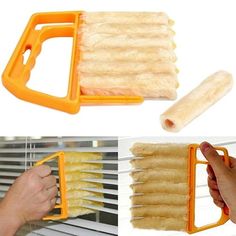 two pictures showing the different stages of cleaning an air conditioner and how to use it