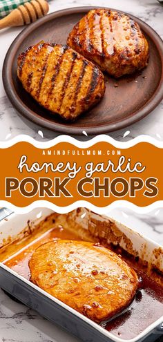 Complete your Labor Day party food ideas with these pork chops on the grill! This easy summer grilling recipe featuring boneless pork chops also comes with baked and pan-fried instructions. Tender, juicy, and full of flavor, these Honey Garlic Pork Chops are just perfect! Lean Pork Chops, Recipe For Pork Loin, Pork Loin Chops Recipes, Honey Garlic Pork, Garlic Pork Chops, Recipe For Pork, Garlic Pork, Honey Garlic Pork Chops, Honey Pork