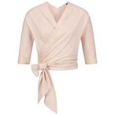 A favorite for ease and elegance, this polished top makes it a cinch to look pulled together thanks to a V-neck surplice front, modern elbow sleeves and an attached tie that can be wrapped, worn hanging or pulled into a bow. Classic color options guarantee the day-to-night piece gets maximum wear. 94% Viscose, 6% Elastane Care: Machine wash cold with like colors Summer Party Outfit, Outfit Wedding Guest, Midi Skirt Pencil, Elbow Sleeve, Wrap Top, Independent Designers Fashion, Skirt Top, Feminine Style, Party Outfit