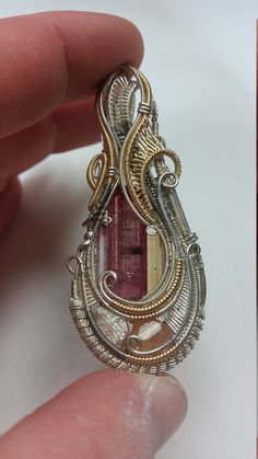 Wire Wrap made by Zachary Still around 2015.  Made with sterling silver, gold fill wire and precious gemstones Luxury Metal Wire Wrapped Necklaces, Bronze Wire Wrapped Spiritual Necklace, Luxury Artisan Wire Wrapped Necklace, Artisan Wire Wrapped Crystal Pendant Necklaces, Artisan Wire Wrapped Crystal Pendant Necklace, Wire Wrapped Jewelry Diy, Denver Co, Wrapped Jewelry, Precious Gemstones