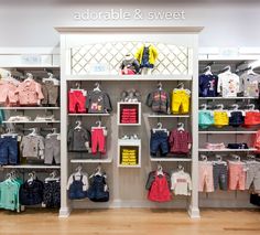 the children's clothing section of a store