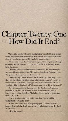 an old book with the title'how did it end?'written in black