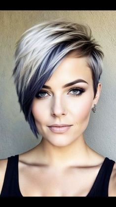 Short Pixie Haircuts Color Ideas, Short Pixie With Long Top, Blonde Pixie With Lowlights, Long On Top Pixie Haircut, Icy Blonde Pixie Hair, Long Tapered Haircut, Black Hairstyles Braids Cornrows, Short Asymetrical Haircuts, Pixie Hairstyles 2024