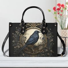 Gothic Raven Luxury Women Bag Women's Handbag | High-Quality PU Leather, S/M/L Sizes, Removable Strap Upgrade your style with this New Version Luxury Women PU Leather Handbag. Crafted from premium PU leather, this handbag features a smooth zipper and sturdy top handles for comfortable carrying. Available in three sizes, it offers versatility and convenience for any occasion. Perfect gift for girls, moms, and office ladies. Ideal for commuting and traveling, this handbag can accommodate your cell phone, wallet, and other daily essentials.  * Premium PU Leather: Crafted from high-quality PU leather for durability and style. * Versatile Sizing: Available in three sizes to suit your needs and preferences. * Sturdy Top Handles: Features two sturdy top handles for comfortable carrying. * Practic Gothic Raven, Cell Phone Wallet, Gift For Girls, Phone Wallet, Women Bag, Daily Essentials, Luxury Women, Office Ladies, Upgrade Your Style