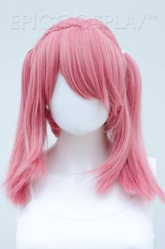 Gaia Princess Pink Mix Pigtail Wig Long and flowing pigtails are a classic staple in the cosplay world. Our Gaia style Princess Pink Mix pigtail wig offers an easy and natural looking way to achieve such a classic and timeless look. Front facing bangs reach a a total of 7", making them versatile in creating a number of different styles. Longer side bangs that fall to 10 1/2" create a flattering, face framing appearance with ease. Long twin tails allow for styling as is, or can be customized with Junko Enoshima Cosplay, Pink Bob Wig, Pigtail Wig, Uchuu Kei, Pink Bob, Long Hairstyles For Women, Long Side Bangs, Hair Drawings, Kawaii Wigs