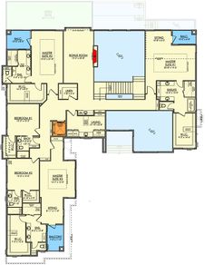 the floor plan for a house with two levels