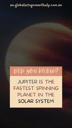 Amazing facts about Jupiter | Global Assignment Help Australia Jupiter Facts, Science Assignment, Astronomy Facts, Zoology