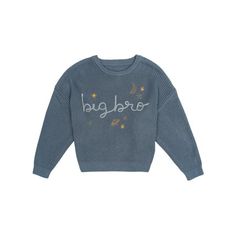 Our baby boy sweater provides the perfect cozy fit the for season! With comfort-stretch material at the neckline, wrists and waist, your little one can keep warm and look adorable all season long with this knit sweater featuring a cute message. Our essentials have been independently certified with STANDARD 100 by OEKO-TEX so that you dont have to worry about harmful substances in your babys wardrobe. Includes one sibling matching sweater. Size: 12M.  Color: Blue.  Gender: male.  Age Group: toddl Oversized Pullover Outfit, Cute Message, Baby Boy Sweater, Lil Bro, Matching Sisters, Toddler Sweater, Matching Sweaters, Gerber Baby, Toddler Age