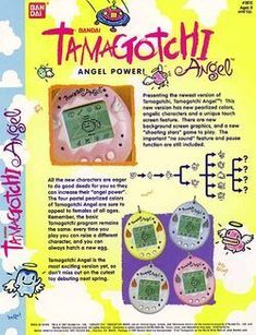 an advertisement for the tamagotchi power and magic game