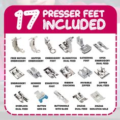 the instructions for how to presser feet are included in this instruction manual, which is available