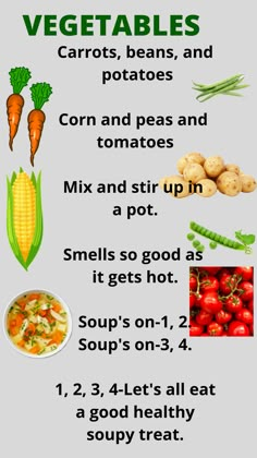 vegetables and carrots are shown in this graphic to help you learn how to cook them