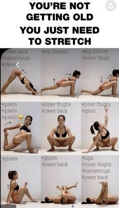 the woman is doing yoga poses with her arms and legs spread out in different positions