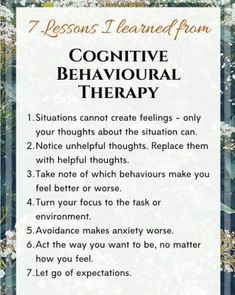 Lessons Learned From Therapy, Cognitive Behavior Therapy Journal, Cognitive Therapy Activities For Adults, Lessons From Therapy, Cognitive Empathy, Motivational Therapy, Therapy Lessons, Thought Work, Cognitive Behavior Therapy