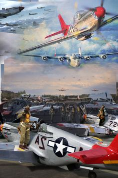 Tuskegee Airmen Aviation Art Prints, Flying Art, Us Military Aircraft