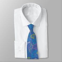 Supergirl and Logo Colored Outlines Neck Tie