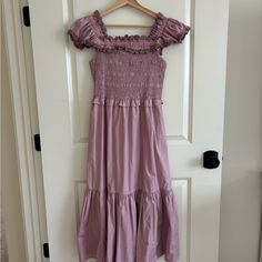 Brand New, Never Worn. Sea New York, Originally $450. Fits True To A Size Small. Sea New York, New York Dresses, York Dress, Color Purple, Smocking, Midi Dress, New York, Brand New, Womens Dresses