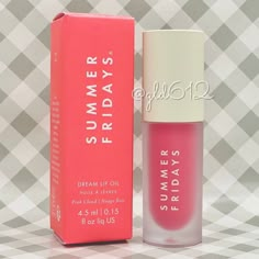 Summer Fridays PINK CLOUD Dream Lip Oil 0.15oz New Release ••NEW IN BOX•• •• NEW RELEASE •• NEW SHADE •• SOLD OUT •• Brand new in box, never opened or used. Guaranteed authentic. Packed & shipped with exceptional care. Ships via USPS, usually same day. Packages always include freebies! Shade: PINK CLOUD Summer Fridays Lip Oil Pink Cloud, Summer Fridays Lip Gloss, Summer Fridays Lip Oil, Summer Friday, Preppy Makeup, Bday Gifts, Sephora Skin Care, Lip Gloss Collection, Lip Gloss Colors