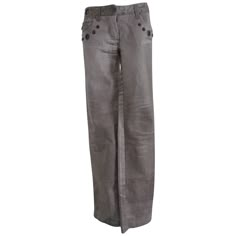 Roberto Cavalli Grey Brown with studs Denim Pants Totally made in italy in size M 2000s Pants, Rich Girl Style, Vintage Roberto Cavalli, Roberto Dress, 2000s Jeans, Evening Dresses With Sleeves, Studded Denim, Cute Lazy Outfits, White Denim Jeans