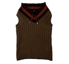 GUCCI VERY RARE VINTAGE KNITTED VEST TOP MADE IN ITALY FABRIC-90% WOOL 8% POLYAMIDE 2% ELASTAN TAG SIZE-S COLOR-TOBACCO,BROWN CONDITION-NEW NEVER WORN MEASUREMENTS: LENGTH-44cm PIT TO PIT-34cm SHOULDERS-25cm Gucci Knit, Knit Vest Top, Sleeveless Sweaters, Gucci Vintage, Pullover Outfit, Knitted Vest, Vintage Knitting, Knit Vest, Vest Top