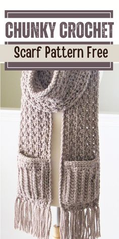 the chunky crochet scarf pattern is on display