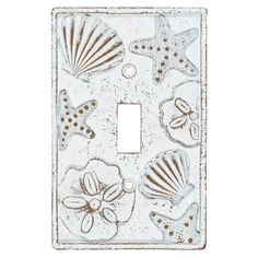 seashells and starfish light switch plate cover