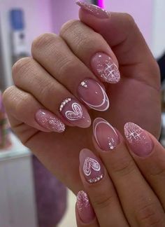 Cc Nails, January Nails, Valentines Nails, Manicure, Nail Designs, Valentines, Nails, Makeup, Design