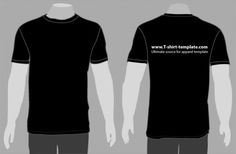 Vector model t-shirt template front back Plain Black T Shirt, T Shirt Template, Tshirt Template, Science Shirts, Blank T Shirts, Shirt Template, Free Tshirt, Clothing Mockup, Vector Template