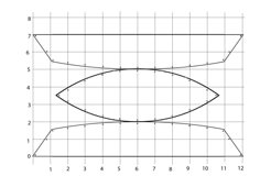 an image of a fish that is graphed in the same way as it appears to be