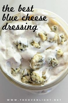 the best blue cheese dressing in a glass container