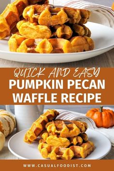 quick and easy pumpkin pecan waffle recipe is the perfect way to enjoy it