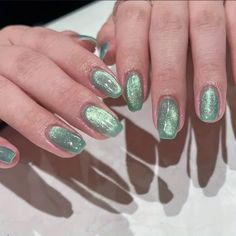 New In Package Press On Nails. 24 Pieces Color Tone: Green Nail Length: Medium Nail Pattern: Solid Nail Finishes: Glossy Nail Bride, Nail Cat, Nail Korean, Fairy Nails, Nail 2023, Fake Nails Designs, Nail Acrylic, Nails Press, Nagel Tips