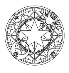 a star and moon in the middle of a circle with numbers on it, as well as