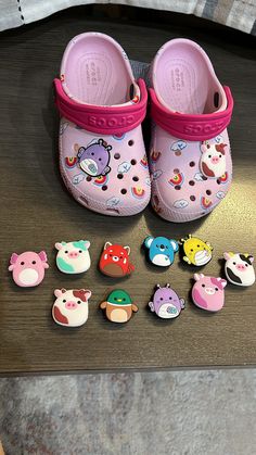 Squishmallow Croc Charms Children Accessories, Cute Jibits For Crocks, Croc Jibbitz Ideas Aesthetic, Croc Gibits, Jibits For Crocs, Croc Charms Ideas, Crocs Charms Aesthetic