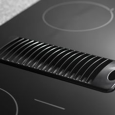 a close up view of an electric cooktop